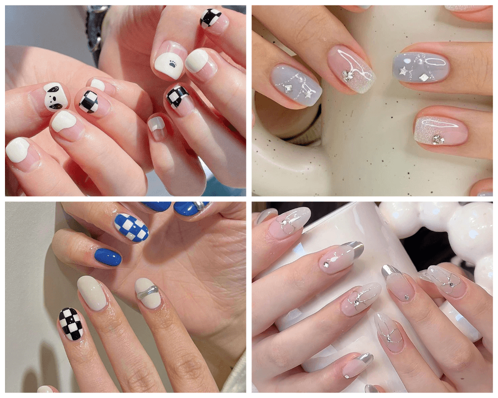 Mẫu nail đơn giản cho ngày tết