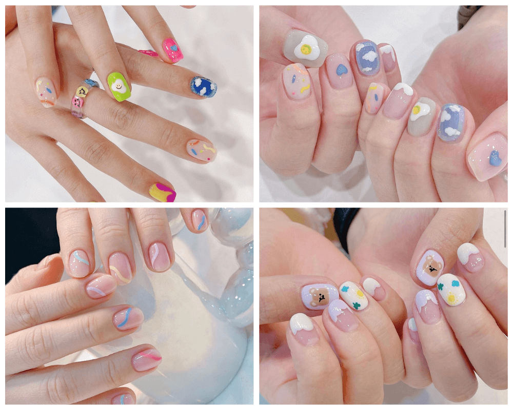 Mẫu nail đơn giản cho ngày tết